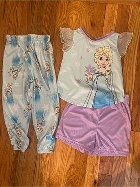 Disney Frozen Elsa Girls Pajama Set - Light Blue & Lavender4T